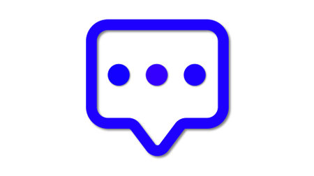 Gradient color speech bubble icon with text linesの写真素材