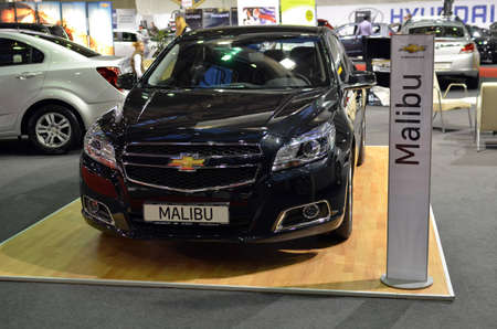 Bucharest, Romania, October 25, 2012 - Chevrolet Malibu presented at SAB 2012 auto showのeditorial素材