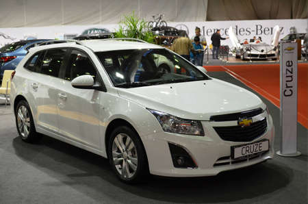 Bucharest, Romania, October 25, 2012 - Chevrolet Cruze presented at SAB 2012 auto showのeditorial素材