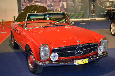 Bucharest, Romania, October 25, 2012 - Restored classic Mercedes Benz cabriolet presented at SAB...