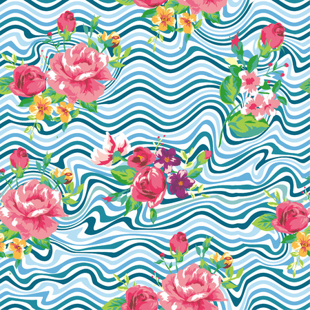 Printed pattern wrapping paperのイラスト素材