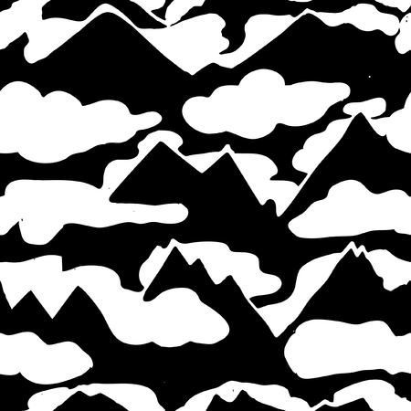 Peak continuous pattern background decorative landscapeのイラスト素材