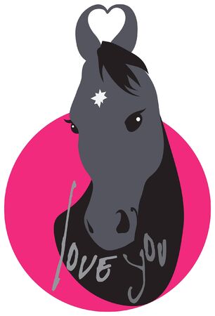 Loving Horseのイラスト素材