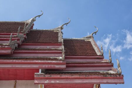 Roof of old temple in Thailandのeditorial素材