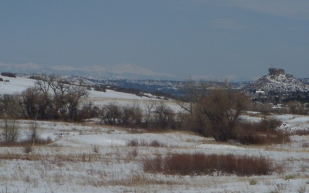 Late winter Castle Rockの写真素材