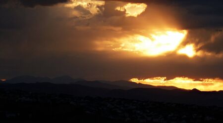 Sunset over the Front Rangeの写真素材