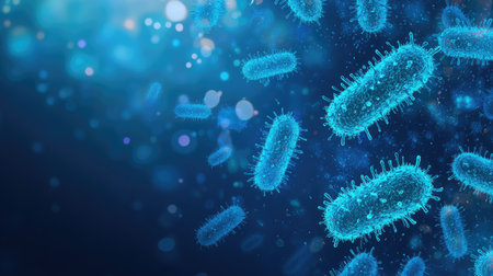 Vector graphic of bacteria with ample space for detailsの素材