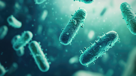 Surface contamination with bacteria and copy spaceの素材