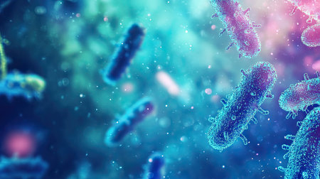 Detailed germs image with large copy space for tipsの素材