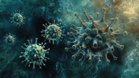 Digital depiction of pathogens with large copy areaの素材