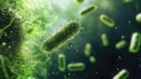 High-definition germs with ample copy space for contentの素材