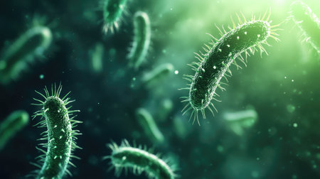 High-resolution germs with clear background and text spaceの素材