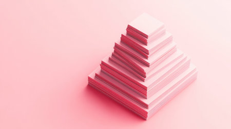 3D business cost pyramid in a modern style, top view, plenty of room for text.の素材