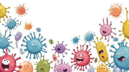 Vector graphic of germs with large copy spaceの素材