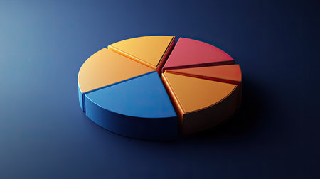 3D circular infographic of business cost categories, with space for copy.の素材