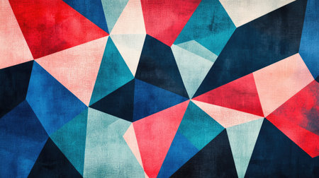 Abstract geometric pattern with sharp, angular shapes in cool tones, modern and clean design.の素材