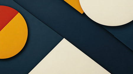 Minimalist abstract pattern with clean lines and bold geometric shapes, sleek and modern with ample copy space.の素材