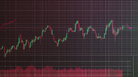 Visual representation of financial data showcasing trend lines, fluctuations, and colorful metrics. Ideal for finance and investment-related projects.の素材