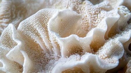 Explore the intricate details of coral with this stunning close-up image showcasing soft textures and natural patterns found in underwater ecosystems.の素材