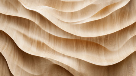 This captivating image showcases a textured wood surface featuring elegant wavy patterns and fine grain details, ideal for design and interior inspiration.の素材