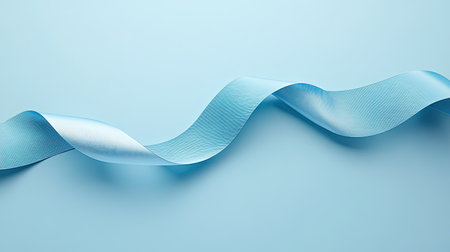 Smooth 3D ribbon with symbolic meaning for hostage return, clean background, no people, copy spaceの素材