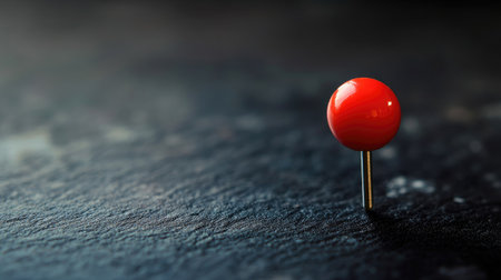 Close-up of a pin, with surrounding space for text or additional elements, perfect for themes of importance or markingの素材