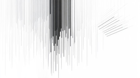 A series of thin, straight lines on a white background, creating a minimalistic and elegant pattern with space for copyの素材