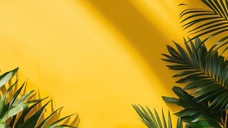 Bright yellow background with a sunny, cheerful vibe and a smooth finishの素材