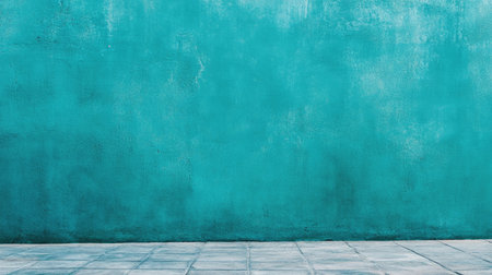 Bright teal background with a vibrant, refreshing color and smooth textureの素材
