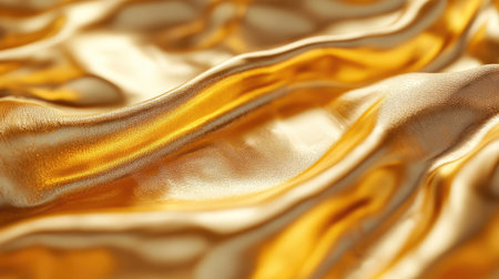 Elegant gold foil background with a luxurious, reflective surfaceの素材