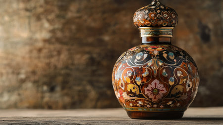 perfume bottle with carved motifs Copy spaceの素材