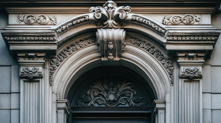 Explore the stunning intricate details of a classic architectural feature. This elegant design showcases ornate craftsmanship and historical beauty.の素材