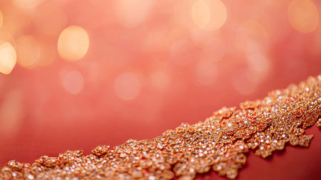 This image showcases a glamorous floral pattern with sparkling elements, perfect for conveying elegance and beauty in various creative projects.の素材