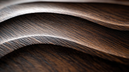 Dark wooden table with intricate textures and a matte finish, captured in close-up for use as a background or overlay, with copy spaceの素材