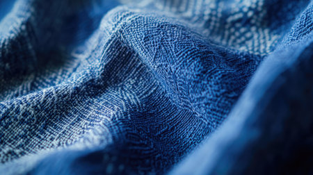 Close-up of cotton fabric towel texture, showcasing intricate weaving and soft patterns in abstract designの素材
