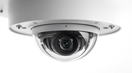 High-resolution surveillance camera designed for modern security solutions. Ideal for indoor monitoring with advanced features, reliability, and sleek design.の素材