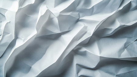 Discover a detailed image of wrinkled white fabric, ideal for creative design, backgrounds, and artistic projects. Its elegant texture adds depth and subtlety to various applications.の素材