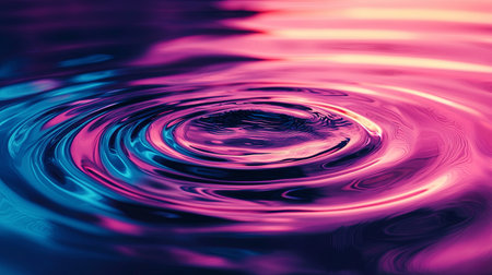 Captivating colorful water ripples create mesmerizing abstract patterns. The interplay of light and color adds depth, inviting a sense of tranquility and beauty.の素材