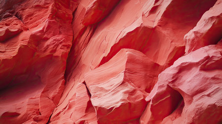 Vibrant red rock formation with smooth textures and bold color variations. Perfect for showcasing natural beauty and geological features in any project.の素材