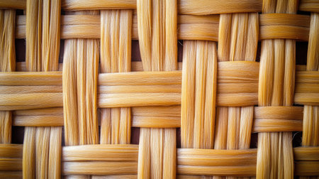 Discover the beauty of a detailed woven texture showcasing natural fibers. This close-up highlights the artistry and craftsmanship involved in creating unique patterns.の素材