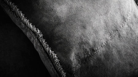 A stunning close-up image showcasing the intricate texture of soft gray fabric, highlighting visible stitching details. Perfect for design projects.の素材