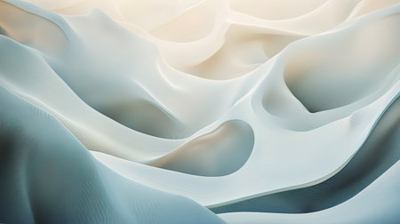 This captivating image showcases soft sand waves in a blend of blue and cream. The gentle curves create a calming and serene atmosphere, perfect for artistic projects.の素材