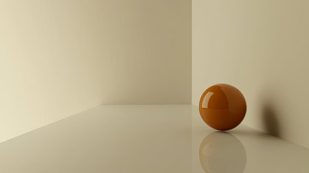 A minimalist 2D scene showing a ball moving uphill on a tilted surface, with room for branding.の素材