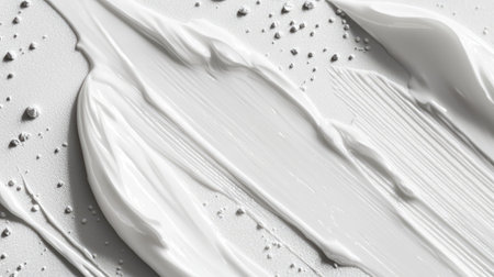 This high-quality image displays a smooth white paint texture on a light background, perfect for design projects, art, or renovation concepts.の素材