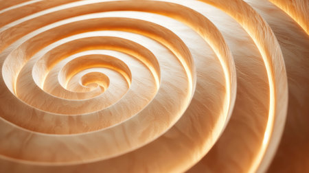 This abstract image features a detailed close-up of a curving wooden texture that radiates warm light. The pattern showcases natural beauty and elegance, ideal for creative projects.の素材