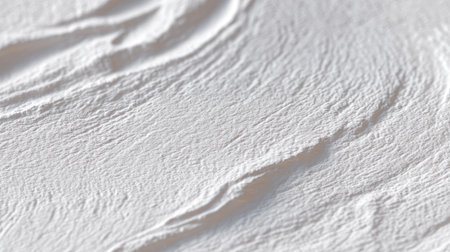 This close-up image showcases a textured white paper surface, featuring soft waves and patterns that create a unique artistic background for various projects.の素材