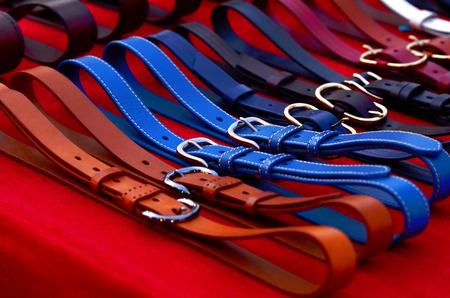 Multicolored beltsの写真素材