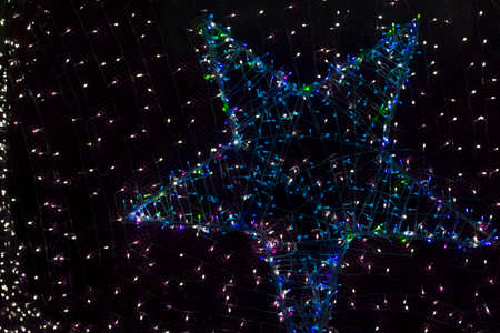 Interior design is a star-shaped lights on Christmasの写真素材