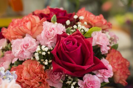 bouquet of roses for st. valentineの写真素材