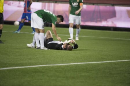 Thailand national football athlete blurred abstract backgroundの写真素材